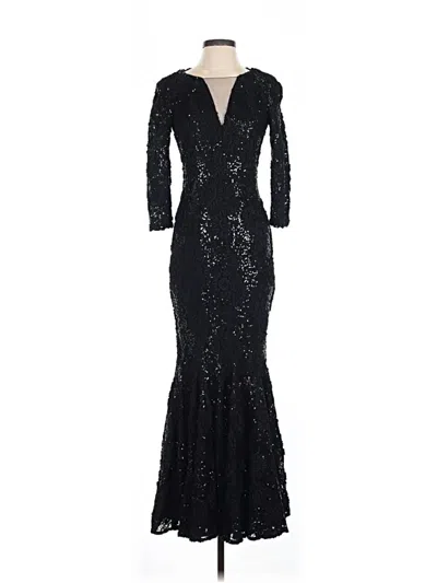 Pre-owned Talbot Runhof Cocktail Dress In Black