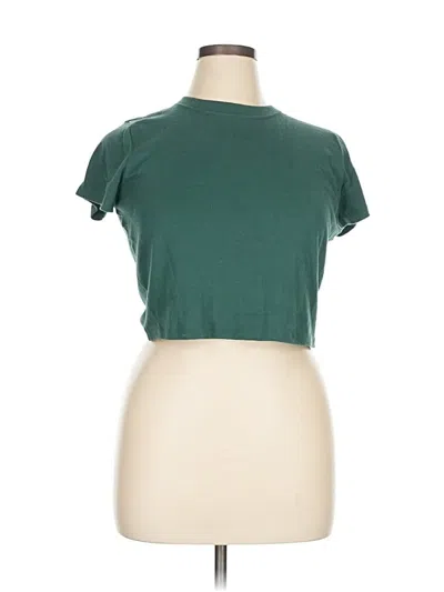 Pre-owned Hollister Short Sleeve T-shirt In Green