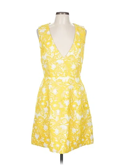 Pre-owned Alice And Olivia Alice + Olivia Cocktail Dress In Yellow