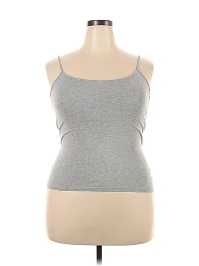 Pre-owned Hanes Tank Top Gray Strapless Neckline Tops