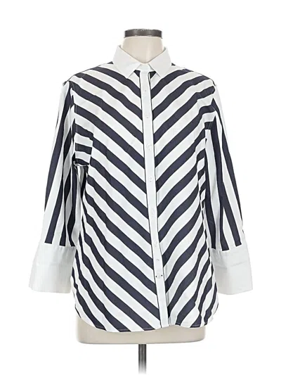 Pre-owned Chico's 3/4 Sleeve Blouse In White