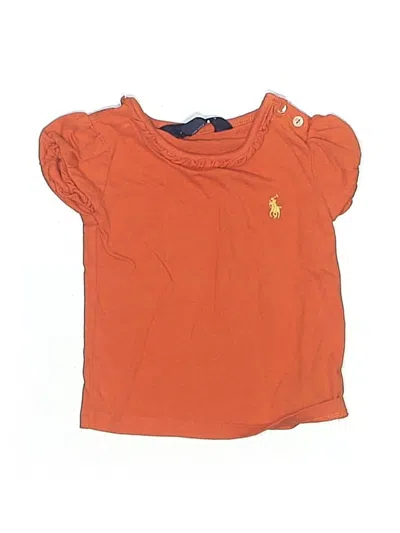 Pre-owned Ralph Lauren Babies' Short Sleeve T-shirt In Orange