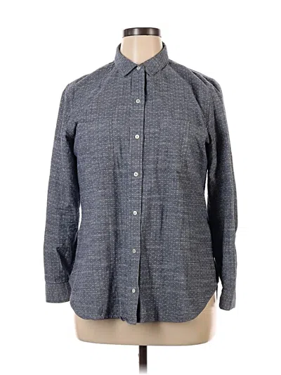 Pre-owned Banana Republic Factory Store Long Sleeve Button Down Shirt In Gray