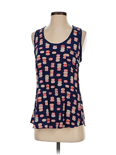 Pre-owned Joie Sleeveless Top Blue Scoop Neck Tops