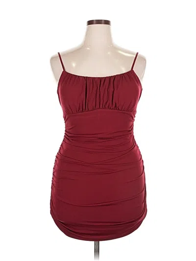 Pre-owned Emerald Sundae Cocktail Dress In Burgundy