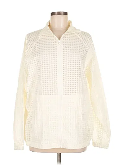 Pre-owned Fabletics Cardigan Sweater In White