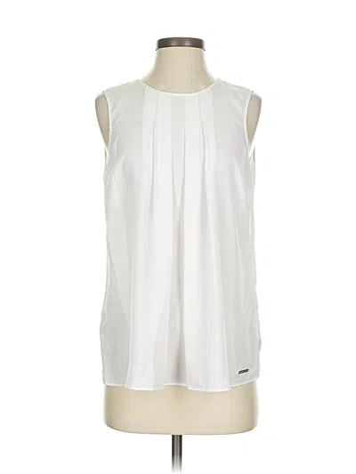 Pre-owned Michael Michael Kors Sleeveless Blouse In White