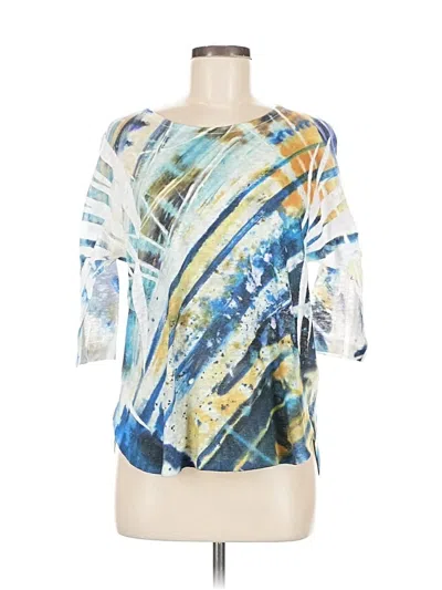 Pre-owned Assorted Brands Short Sleeve Blouse In Blue