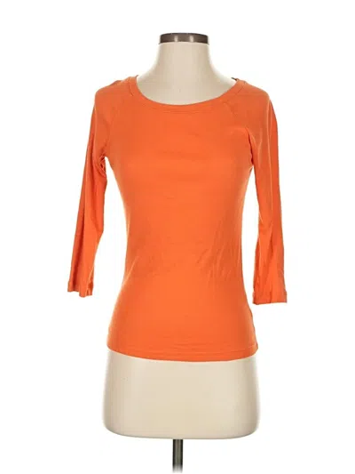 Pre-owned Gap 3/4 Sleeve T-shirt In Orange