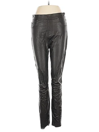Pre-owned Spanx Faux Leather Pants In Black