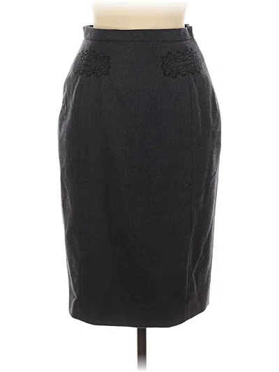 Pre-owned Karen Millen Wool Skirt In Gray