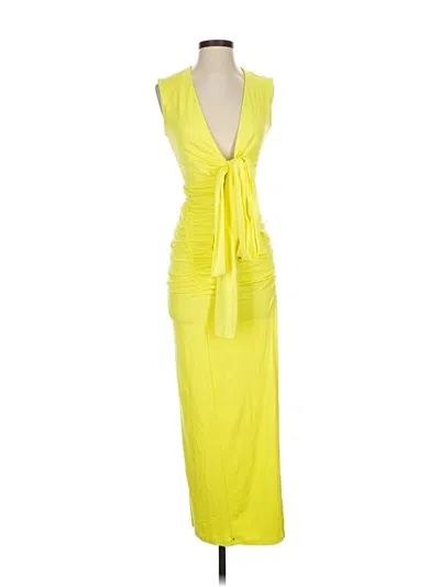 Pre-owned Susana Monaco Cocktail Dress In Yellow