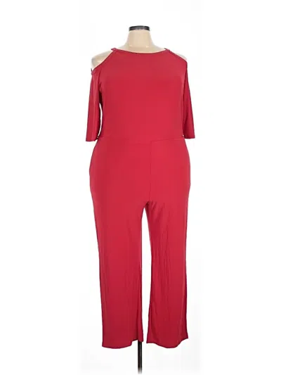 Pre-owned Ny Collection Jumpsuit In Red