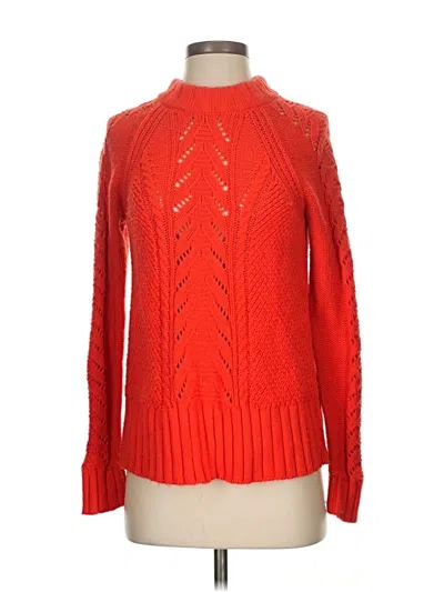 Pre-owned Ann Taylor Loft Pullover Sweater In Red