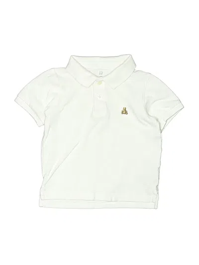 Pre-owned Baby Gap Kids' Short Sleeve Polo Shirt In White