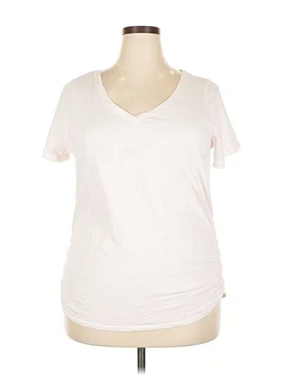 Pre-owned Lane Bryant Short Sleeve T-shirt In White