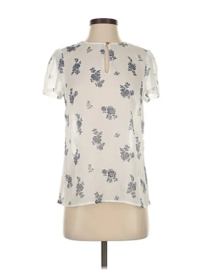 Pre-owned Ann Taylor Short Sleeve T-shirt In White