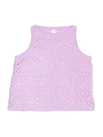 Pre-owned Crewcuts Kids' Sweater Vest In Purple