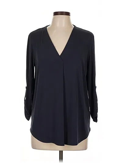 Pre-owned Jones New York 3/4 Sleeve Blouse In Black