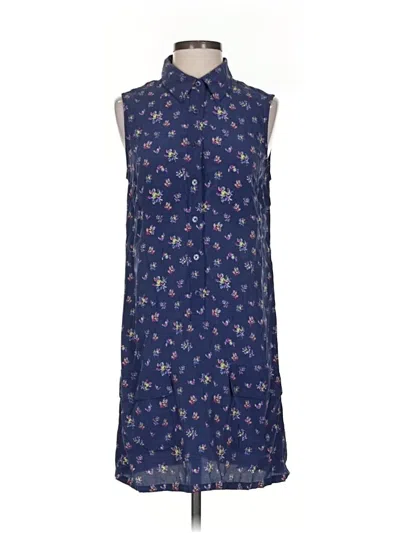 Pre-owned Equipment Casual Dress In Blue