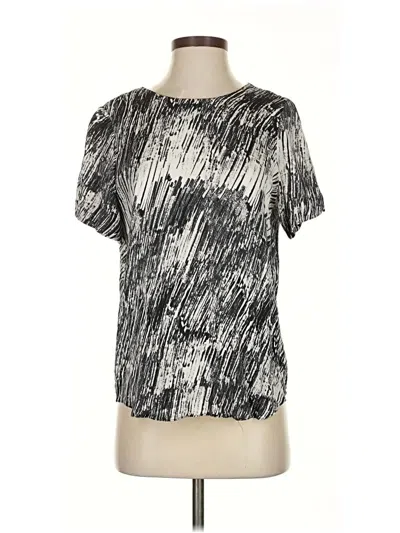Pre-owned & Other Stories Short Sleeve Blouse In Silver