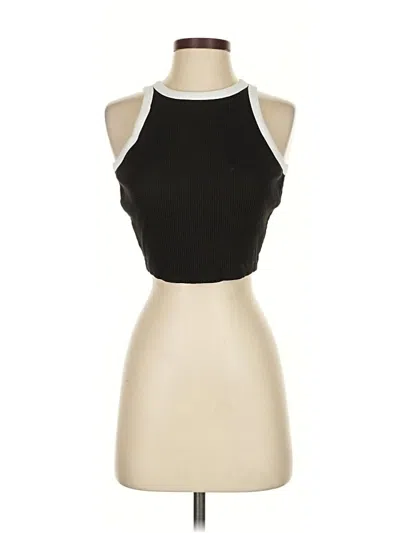 Pre-owned Uniqlo Tank Top Black Halter Neckline Tops