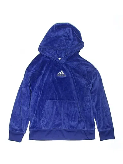 Pre-owned Adidas Originals Kids' Pullover Hoodie In Blue