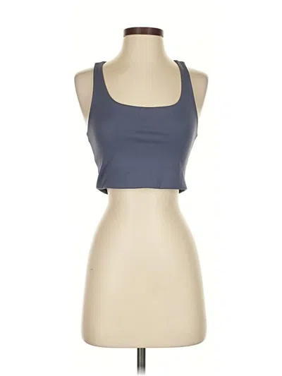 Pre-owned Girlfriend Collective Tank Top Blue Halter Neckline Tops