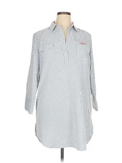 Pre-owned Vineyard Vines Performance 3/4 Sleeve Button Down Shirt In Gray
