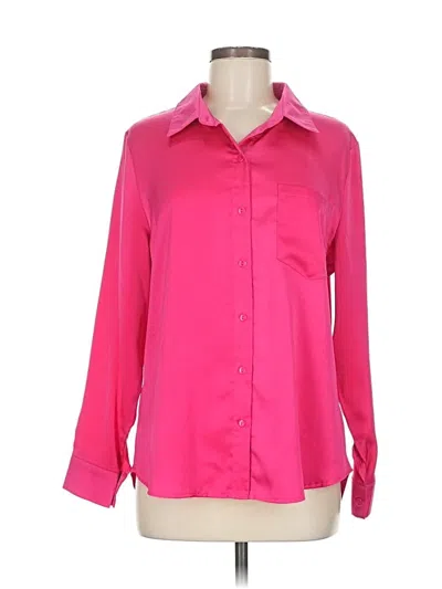 Pre-owned Assorted Brands Long Sleeve Blouse In Pink