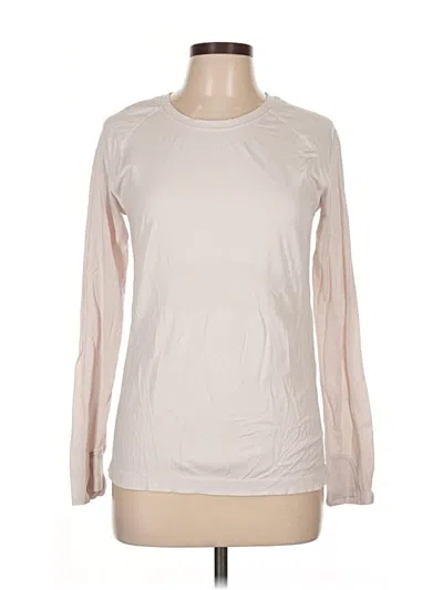 Pre-owned Athleta Long Sleeve T-shirt In White