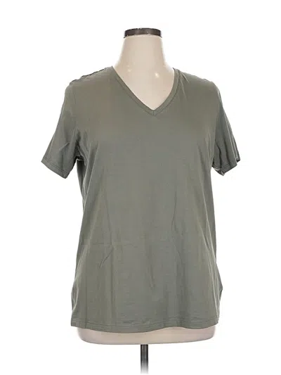 Pre-owned Lands' End Short Sleeve T-shirt In Gray