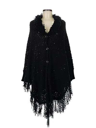 Pre-owned Modelia Poncho In Black