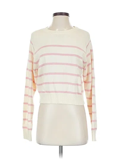 Pre-owned Melrose And Market Pullover Sweater In White