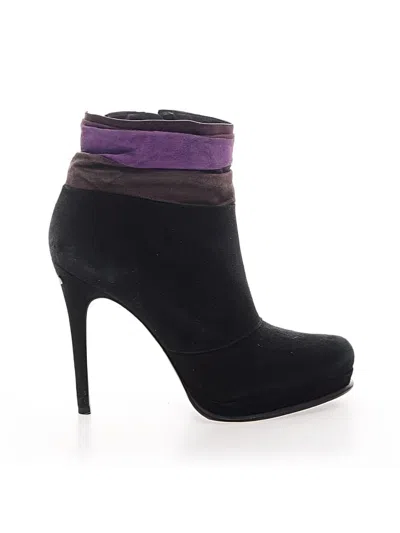 Pre-owned Diane Von Furstenberg Ankle Boots In Black