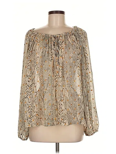Pre-owned Lovestitch Long Sleeve Blouse In Gold