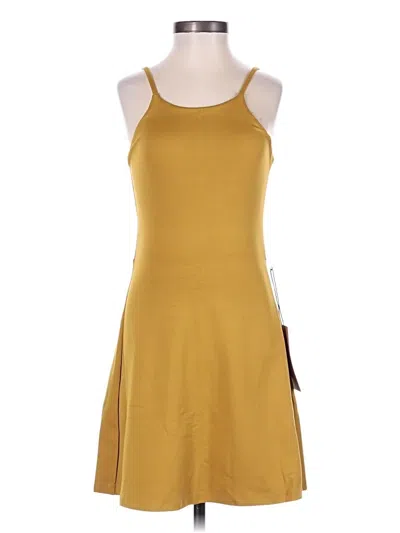 Pre-owned Girlfriend Collective Active Dress In Yellow