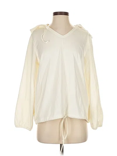 Pre-owned Belle By Kim Gravel Sweatshirt In White