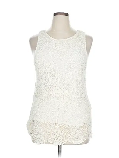 Pre-owned Lucky Brand Sleeveless Blouse In White