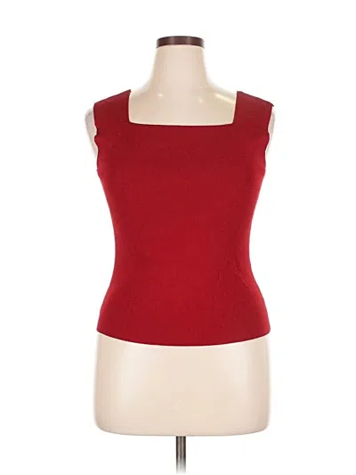 Pre-owned Kate Hill Tank Top Red Square Neckline Tops