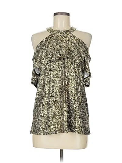 Pre-owned Michael Michael Kors Sleeveless Blouse In Gold