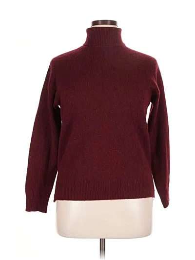Pre-owned Officine Generale Turtleneck Sweater In Burgundy