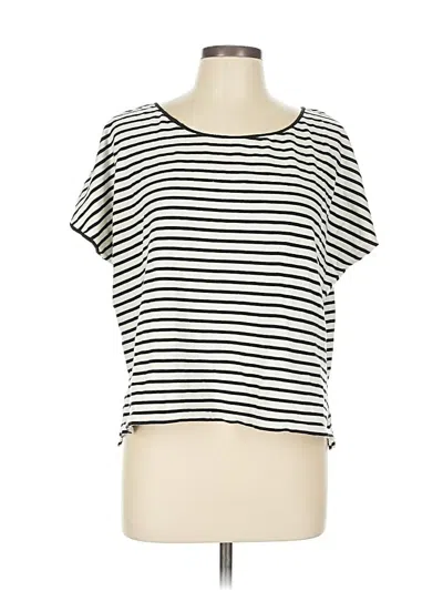 Pre-owned Apiece Apart Short Sleeve Top Ivory Scoop Neck Tops In White