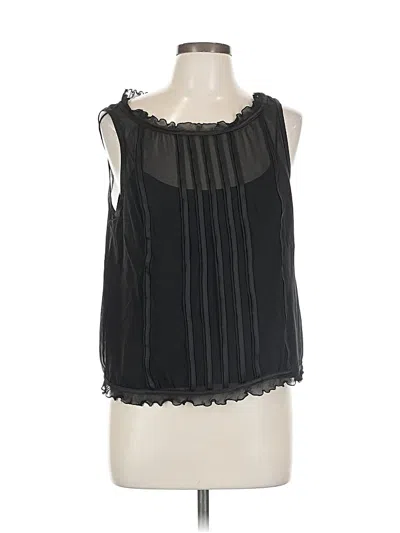 Pre-owned Ann Taylor Sleeveless Blouse In Black
