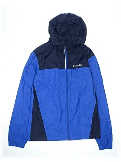 Pre-owned Columbia Kids' Windbreaker Jacket In Blue