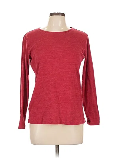 Pre-owned Eddie Bauer 3/4 Sleeve T-shirt In Red
