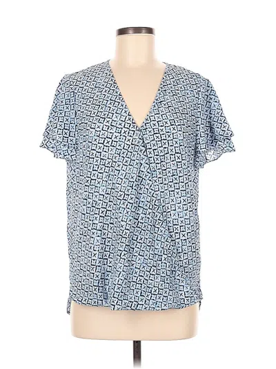 Pre-owned Michael Michael Kors Short Sleeve Blouse In Blue