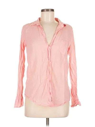 Pre-owned Frank & Eileen Long Sleeve Blouse In Pink
