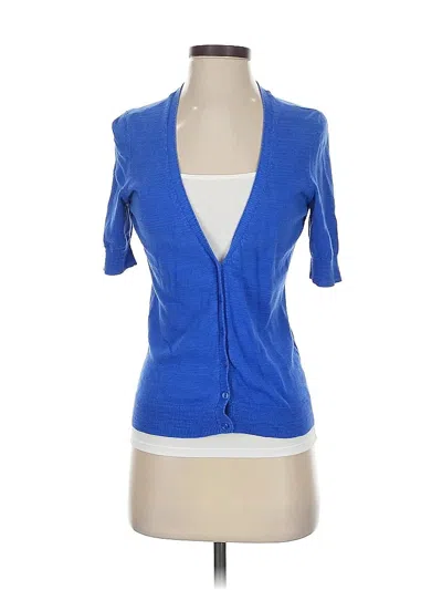 Pre-owned Caslon Cardigan Sweater In Blue