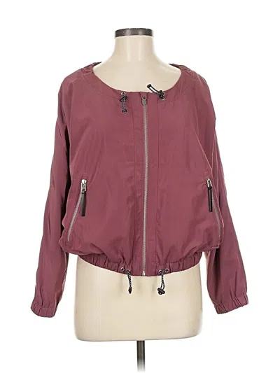 Pre-owned Athleta Jacket In Burgundy